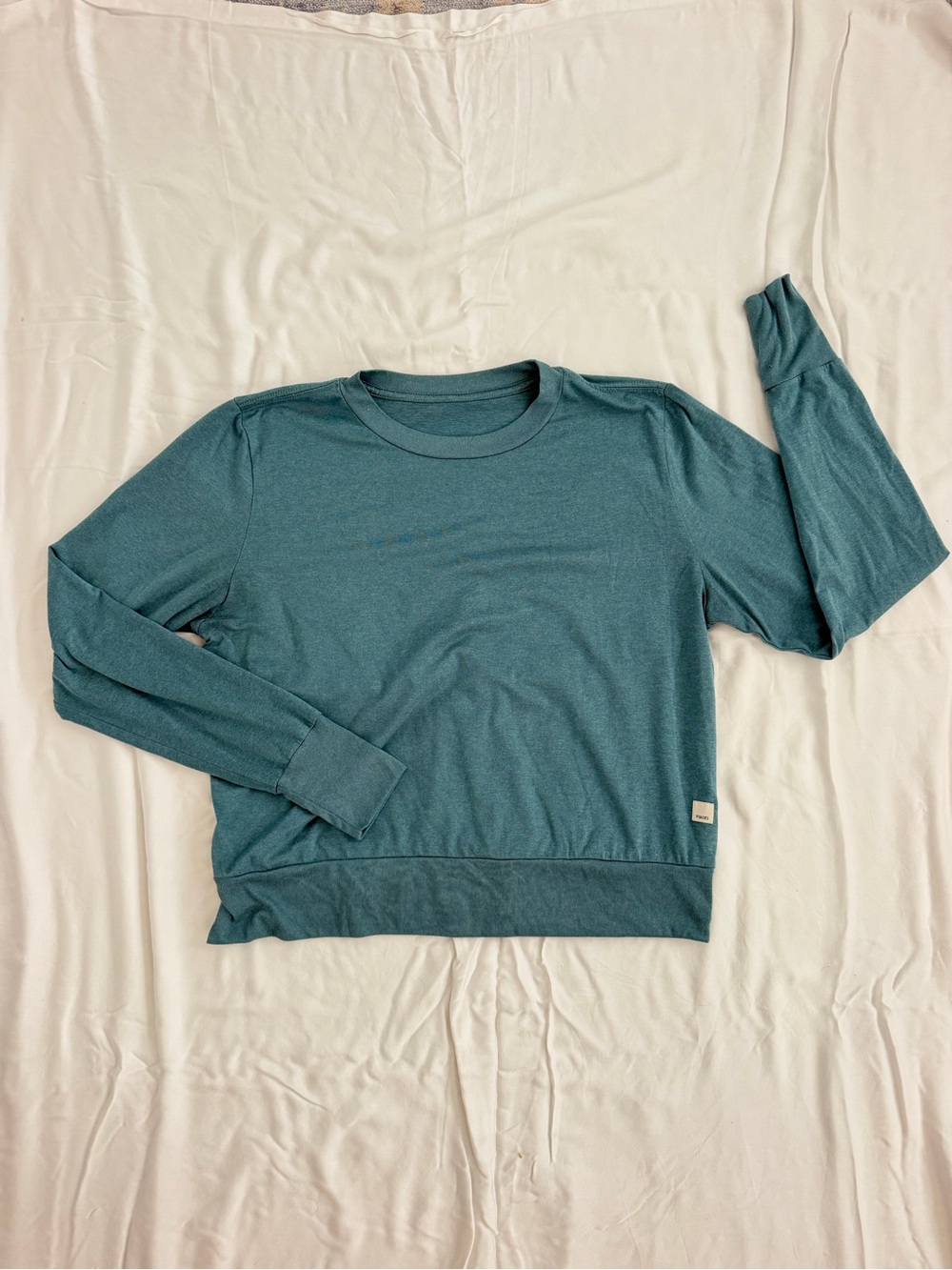 Vuori Teal Long-Sleeve Crew Sweatshirt